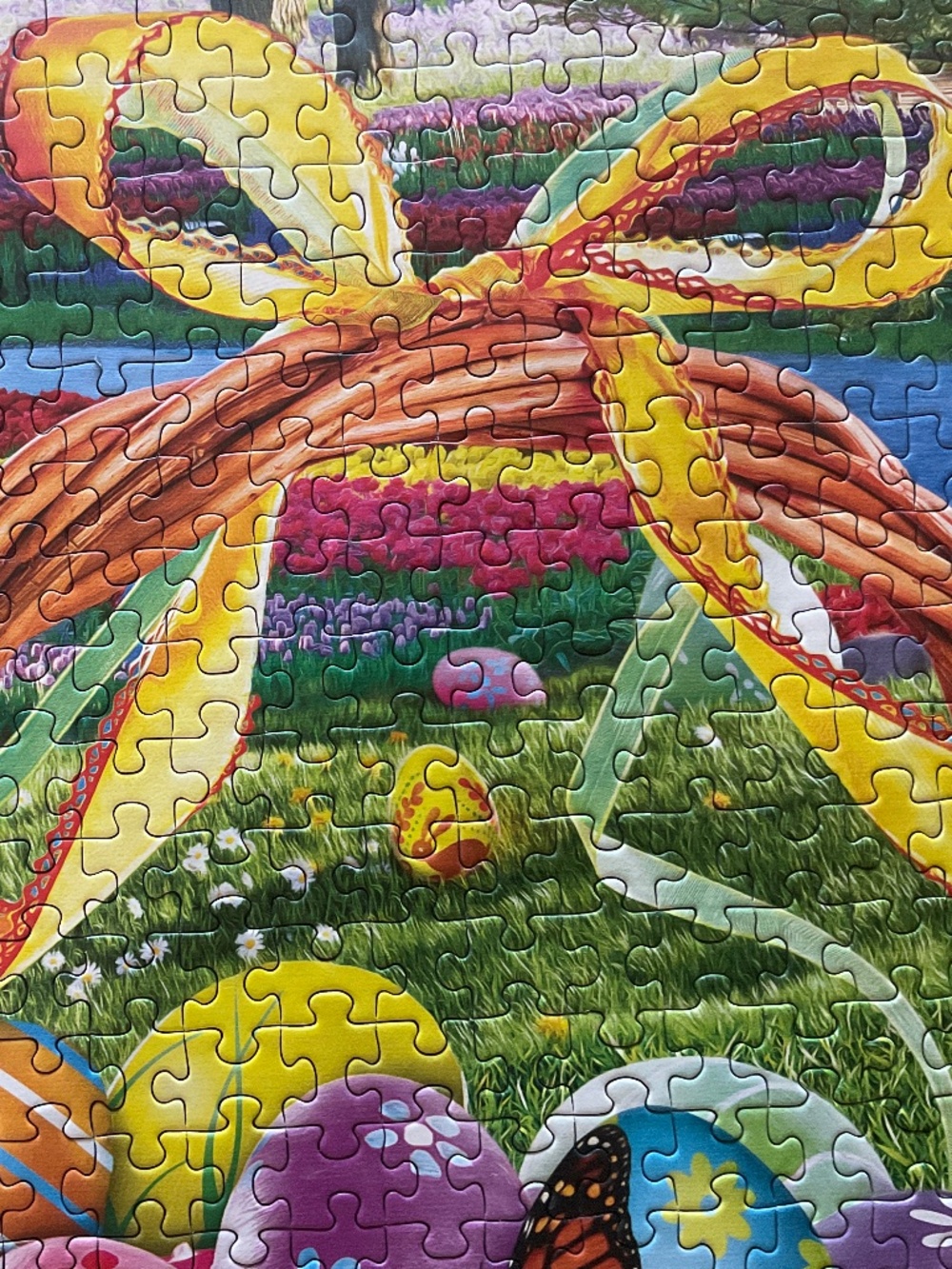 Easter Garden 1000 Piece Puzzle by Eurographics – Spring Bunny & Eggs Scene - Picture 7 of 9